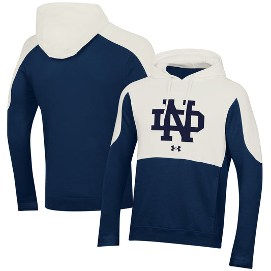 Men's Under Armour Navy Notre Dame Fighting Irish Iconic Pullover Hoodie