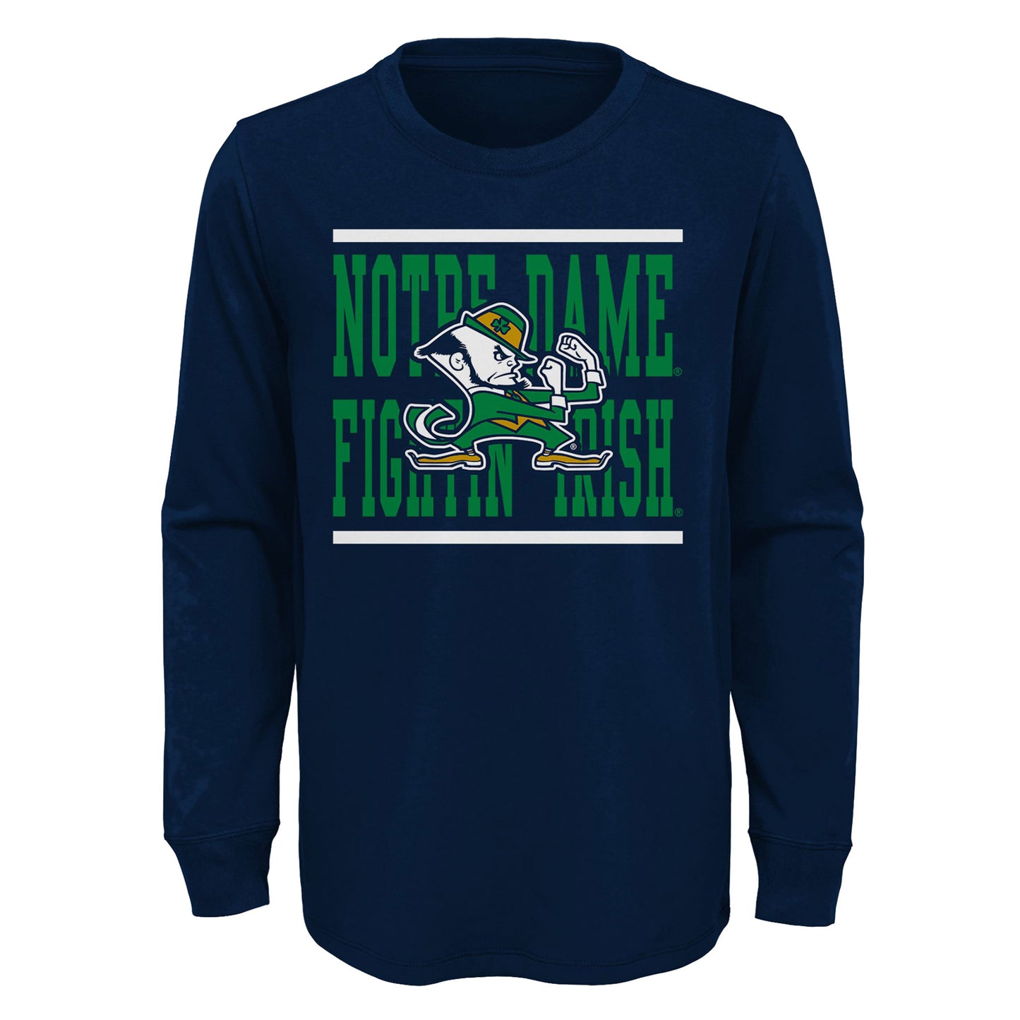 Youth Navy Notre Dame Fighting Irish Long Sleeve T-Shirt