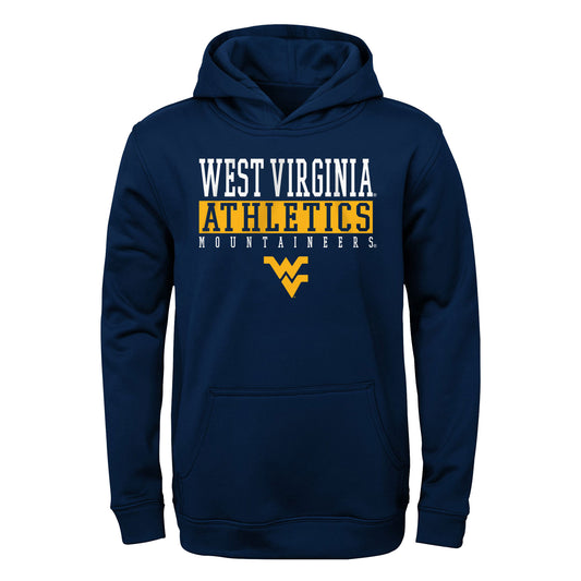 Youth Navy West Virginia Mountaineers Pullover Hoodie