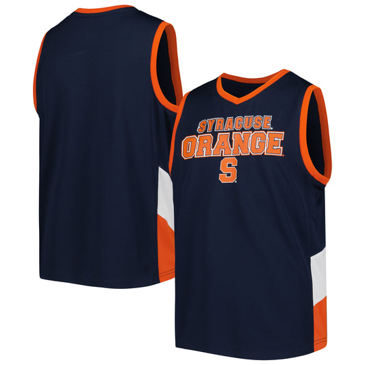 Youth Navy Syracuse Orange V-Neck Tank Top