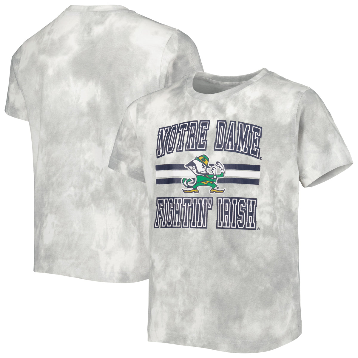 Youth Gray Notre Dame Fighting Irish Tie-Dye T-Shirt
