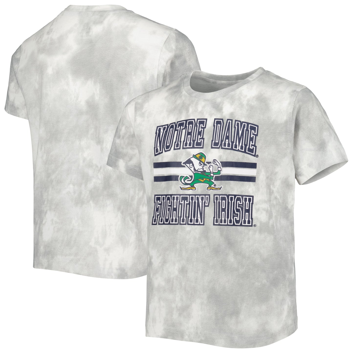 Youth Gray Notre Dame Fighting Irish Tie-Dye T-Shirt