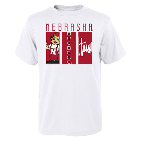 Youth White Nebraska Huskers T-Shirt