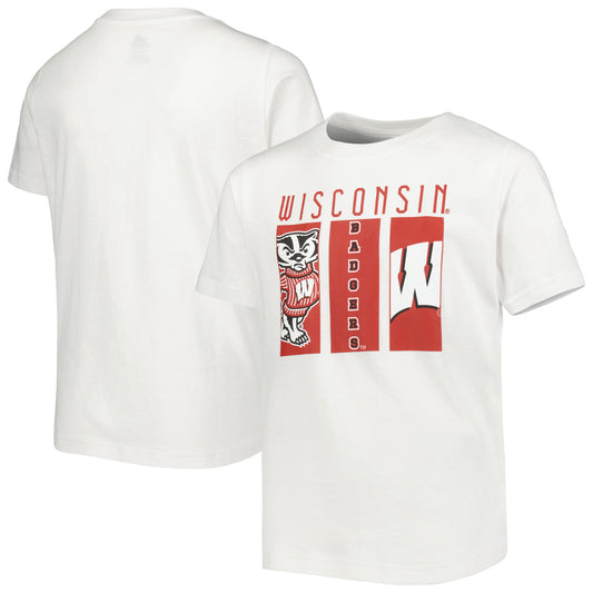 Youth White Wisconsin Badgers T-Shirt