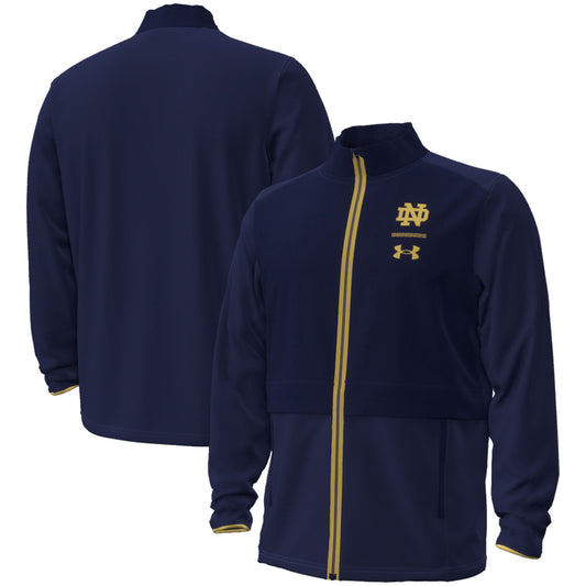 Men's Under Armour Navy Notre Dame Fighting Irish 2023 Aer Lingus College Football Classic Full-Zip Jacket