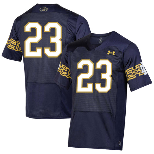 Youth Under Armour  Navy Notre Dame Fighting Irish 2023 Aer Lingus College Football Classic Replica Jersey