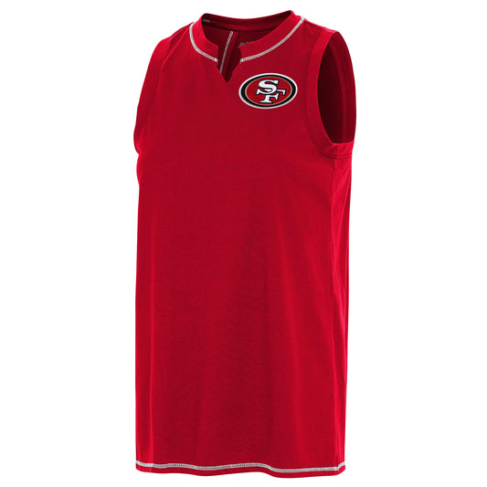 Women's Antigua Scarlet San Francisco 49ers Establishment Tank Top