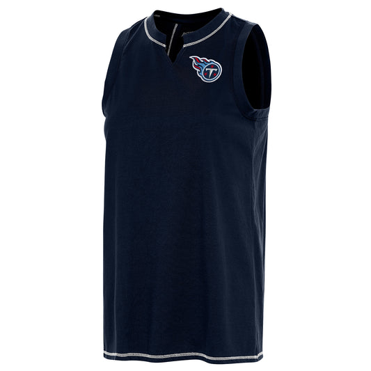 Women's Antigua Navy Tennessee Titans Establishment Tank Top