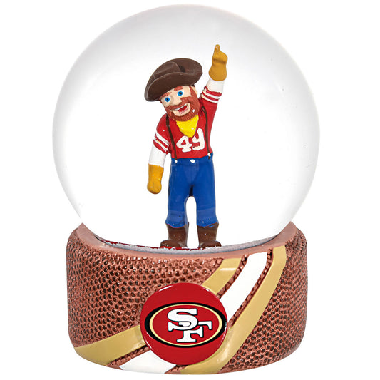 San Francisco 49ers 100mm Mascot Glass Water Globe