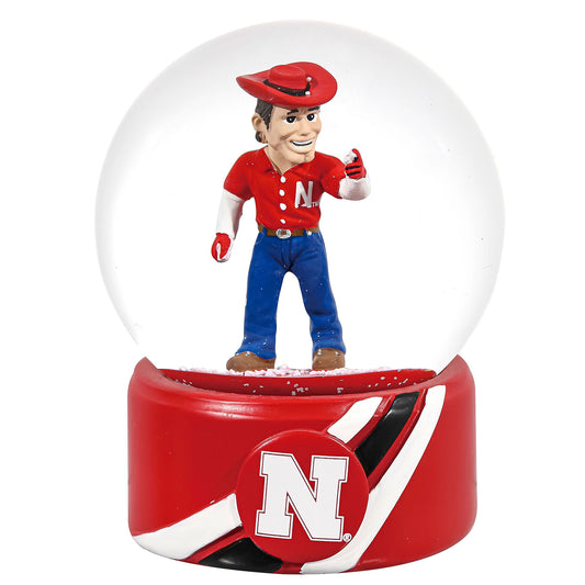 Nebraska Huskers 100mm Mascot Glass Water Globe