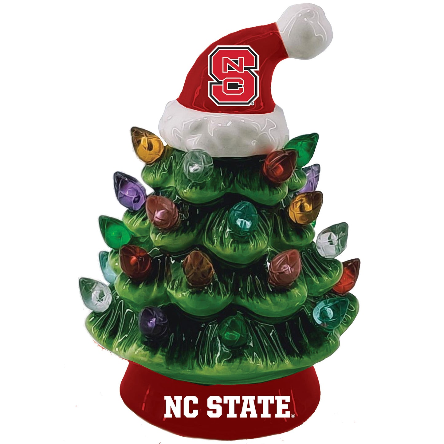 NC State Wolfpack 8" Light Up Ceramic LED Christmas Tree