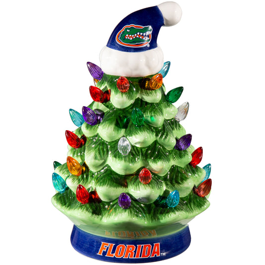 Florida Gators 8" Light Up Ceramic LED Christmas Tree