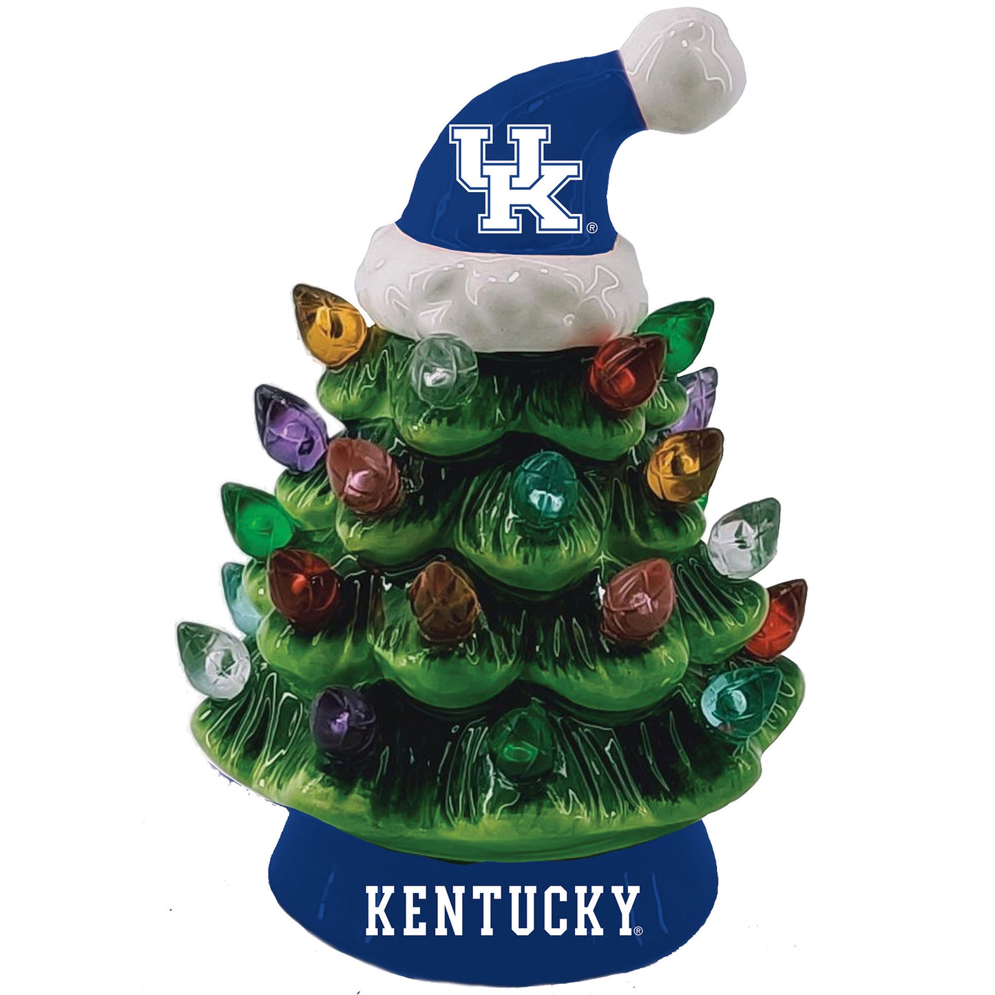 Kentucky Wildcats 8" Light Up Ceramic LED Christmas Tree