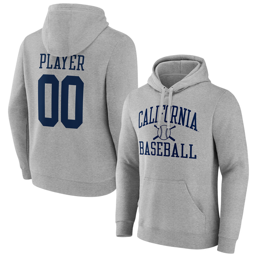 Men's  Gray Cal Bears Baseball Pick-A-Player NIL Gameday Tradition Pullover Hoodie