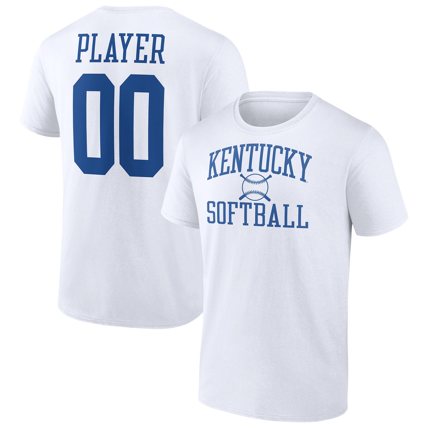 Men's  White Kentucky Wildcats Softball Pick-A-Player NIL Gameday Tradition T-Shirt