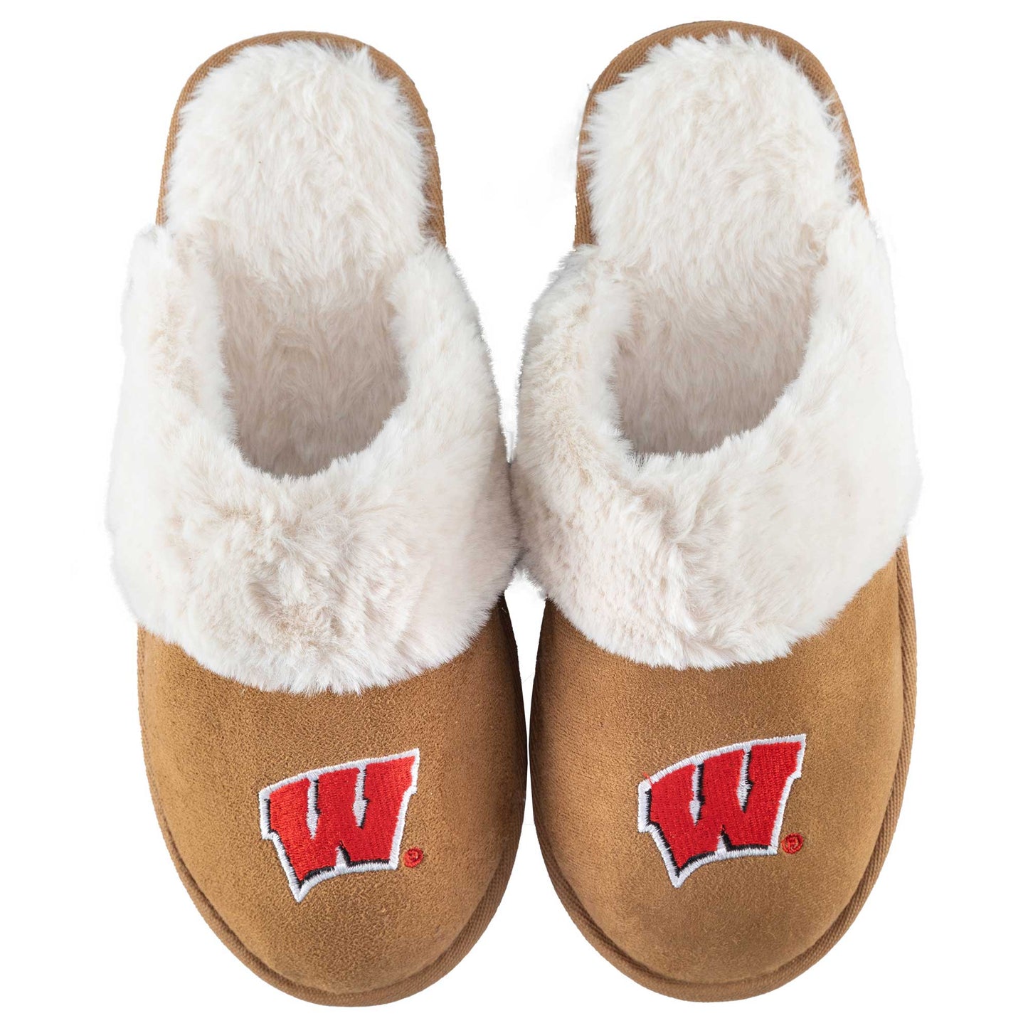 Women's ZooZatz Wisconsin Badgers Faux Fur Slippers