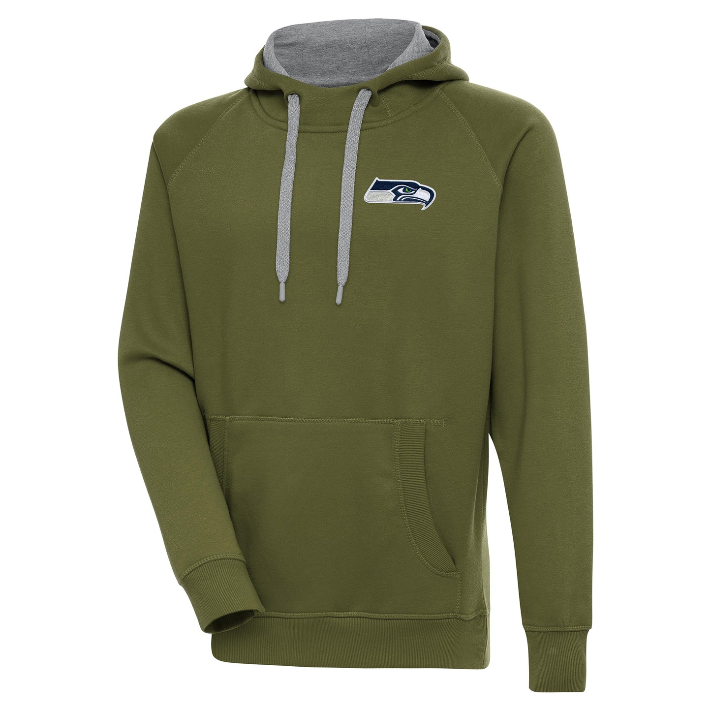 Men's Antigua  Olive Seattle Seahawks  Victory Pullover Hoodie