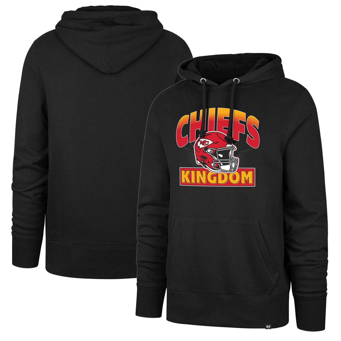 Men's '47  Black Kansas City Chiefs Headline Pullover Hoodie