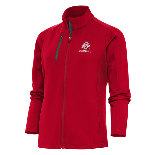 Women's Antigua  Scarlet Ohio State Buckeyes Basketball Generation Full-Zip Jacket