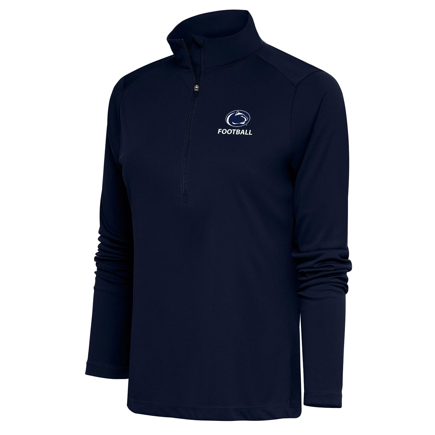 Women's Antigua  Navy Penn State Nittany Lions Football Tribute Half-Zip Pullover Top