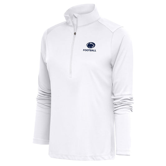 Women's Antigua  White Penn State Nittany Lions Football Tribute Half-Zip Pullover Top