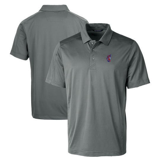 Men's Cutter & Buck Gray Florida Gators Swinging Gator Prospect Textured Stretch Polo