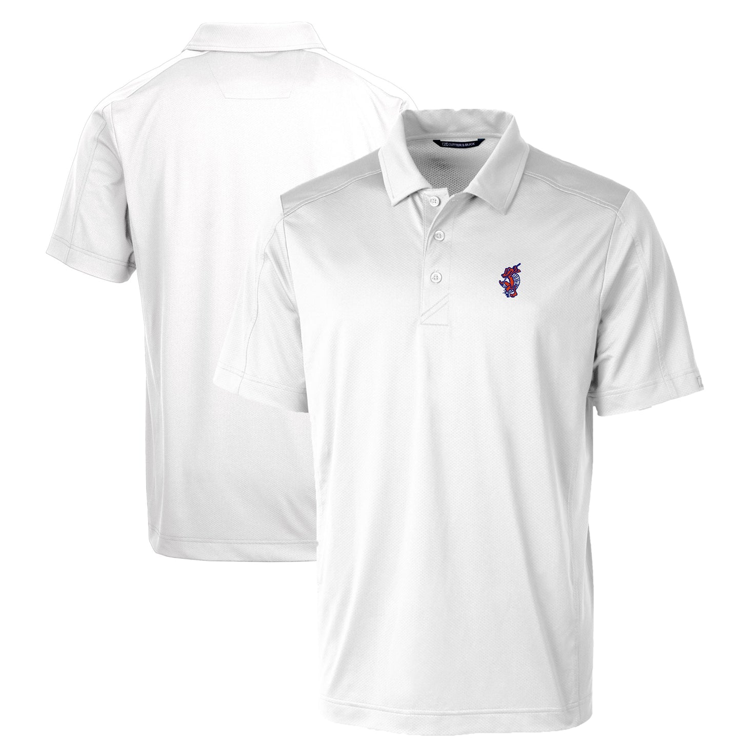 Men's Cutter & Buck White Florida Gators Swinging Gator Prospect Textured Stretch Polo