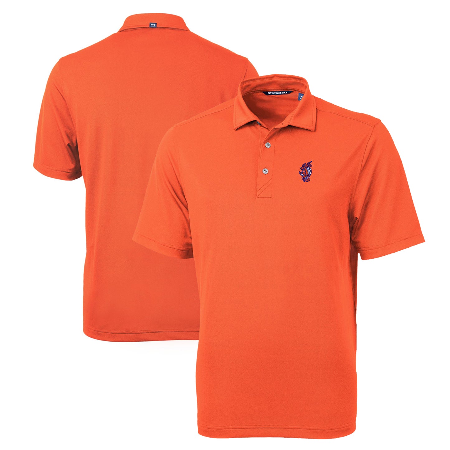 Men's Cutter & Buck Orange Florida Gators Swinging Gator Virtue Eco Pique Recycled Polo