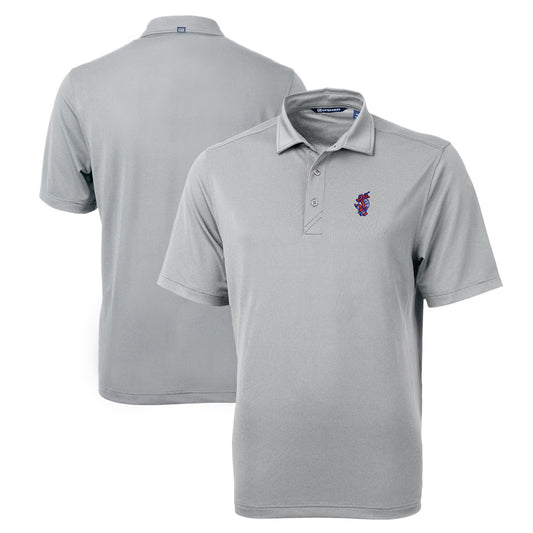 Men's Cutter & Buck Gray Florida Gators Swinging Gator Virtue Eco Pique Recycled Polo