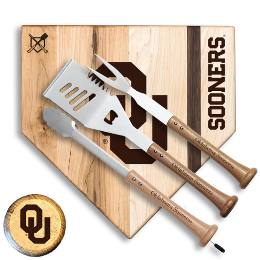 Baseball BBQ  Oklahoma Sooners 17" Silver Slugger Combo Set