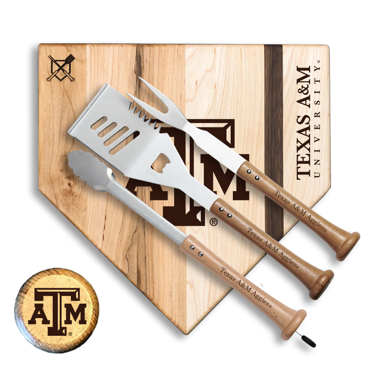 Baseball BBQ  Texas A&M Aggies 17" Silver Slugger Combo Set