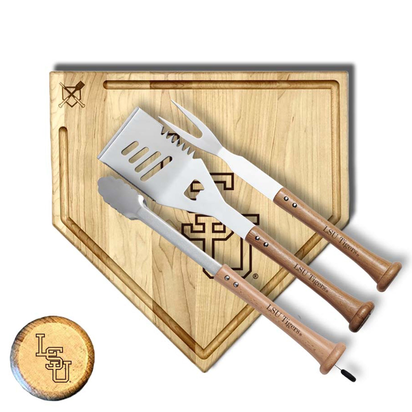 Baseball BBQ  LSU Tigers 17" Trough Silver Slugger Combo Set