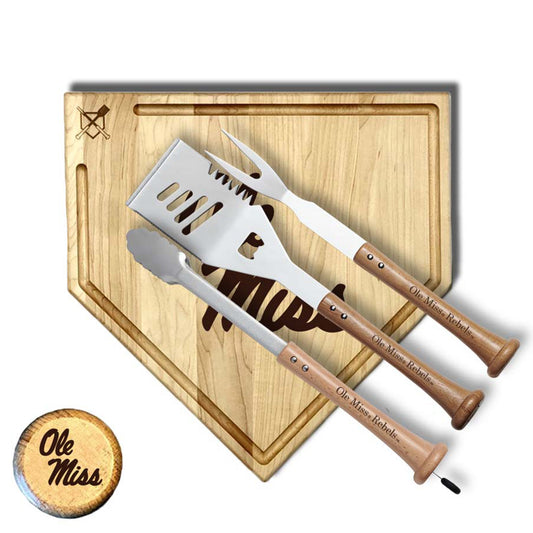 Baseball BBQ  Ole Miss Rebels 17" Trough Silver Slugger Combo Set