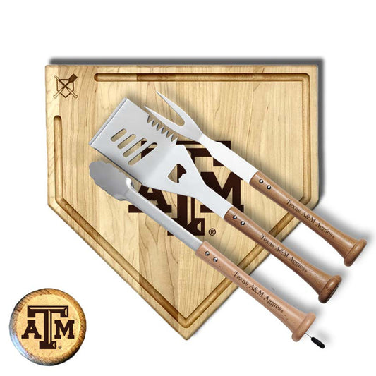 Baseball BBQ  Texas A&M Aggies 17" Trough Silver Slugger Combo Set