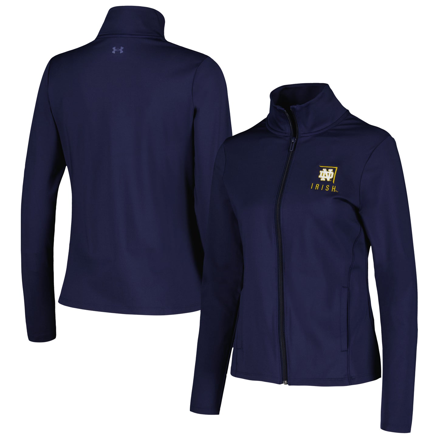Women's Under Armour  Navy Notre Dame Fighting Irish Motion Full-Zip Jacket