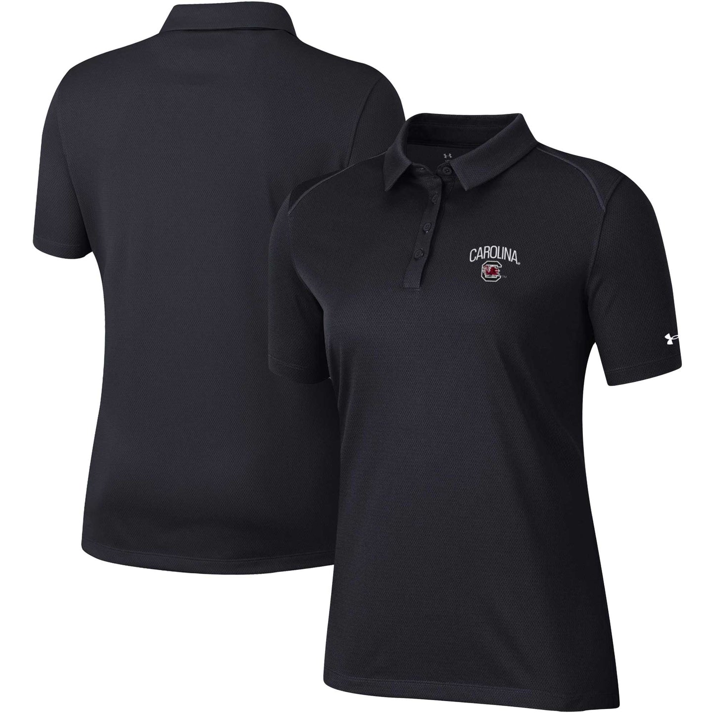 Women's Under Armour  Black South Carolina Gamecocks Tech Mesh Polo