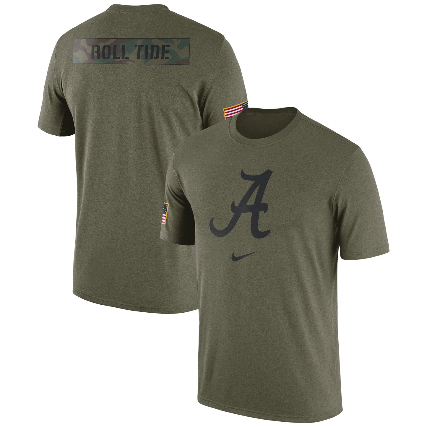 Men's Nike  Olive Alabama Crimson Tide Military Pack T-Shirt