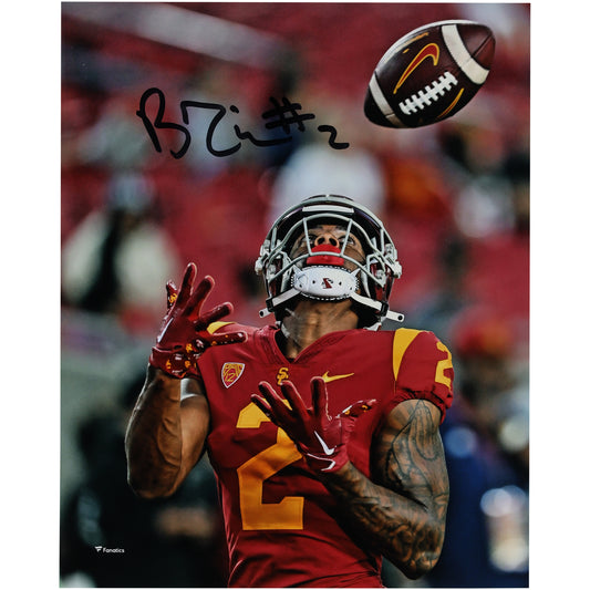 Brenden Rice USC Trojans Autographed 8" x 10" Catching Photograph