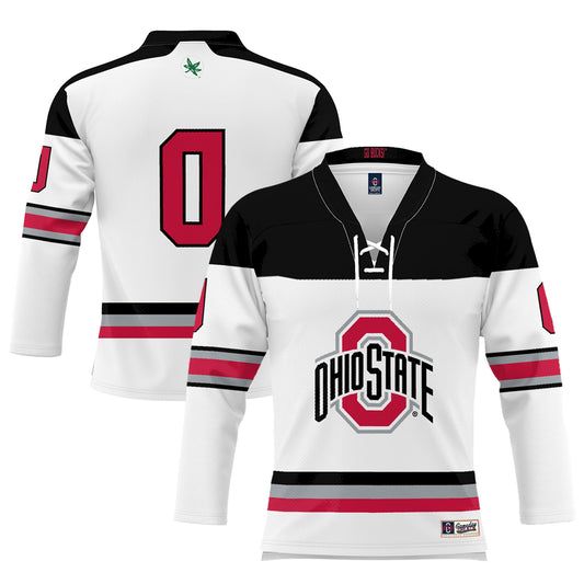 Youth GameDay Greats #0 White Ohio State Buckeyes Women's Hockey Jersey