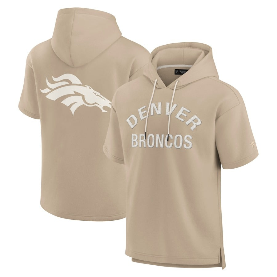 Denver Broncos Unisex Elements Super Soft Fleece Short Sleeve Pullover Hoodie