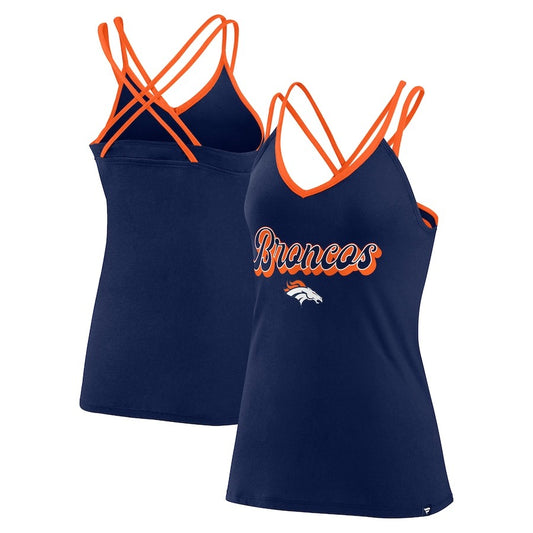 Denver Broncos Strappy Crossback Tank Top