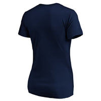 Women's Navy Alabama Crimson Tide Banner Wave V-Neck T-Shirt